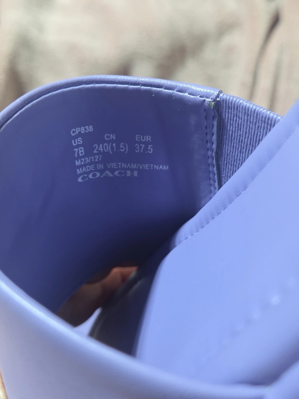 COACH Fiona Violet Slide Sandals - Women's Slip-On 7 - Picture 4 of 4